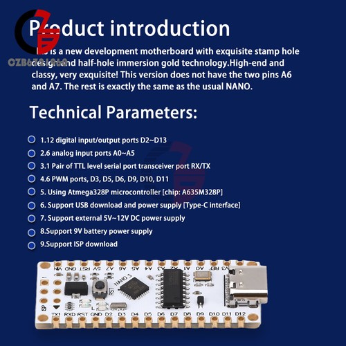 ATmega328P CH340 Type-C NANO V3.0 Module 5V 16M Development Board for Arduino - Picture 21 of 42