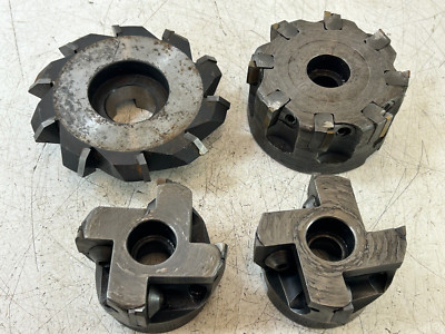 Planfräser 4 x komplett sortiert, 1-1/4'' Bohrung.  80 mm - 125 mm, Var Rechen & Winkel