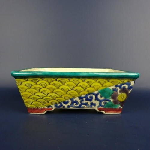 Vaso per bonsai giapponese ECHIZEN-BUNZAN forma rettangolare L15,5 cm H5,5 cm smaltato - Foto 22 di 24