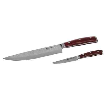 FORGED IN FIRE Stainless Steel 2 Pc. Chef Knife Set ~ 8  Chef & 3.5  Paring