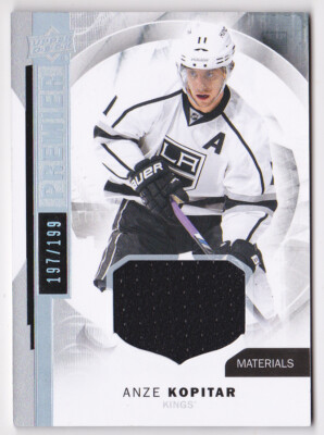15-16 UD Premier Anze Kopitar /199 Jersey Materials LA Kings 2015