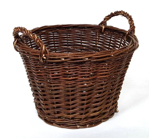 Kaminkorb Kaminholzkorb Obstkorb Gartenkorb Weide Rund Ø 40 cm (Nr. 90355-40)