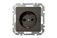 Liregus Epsilon Steckdose 16A 250V 1-Fach Unterputz Anthrazit Mit Schutzkontakt