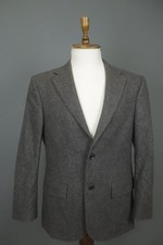 Oscar De La Renta Gray Wool Single Breasted Two Button Blazer Jacket Size 41R