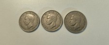 King George V1 Half Crowns x 3 - 1949, 1950 and 1951