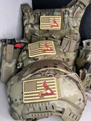 #ad #ad Military Combat American Flag St. Louis Cardinals￼ PVC Patch W Vlcro $6.00
