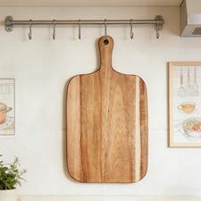 Wood Cutting Board for Kitchen 14'' x 7.8'' , Wooden Cutting Board with Handle