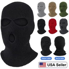 Face Mask Ski Mask Winter Cap 3 Hole Balaclava Beanie Hat Hood Tactical Warm Men