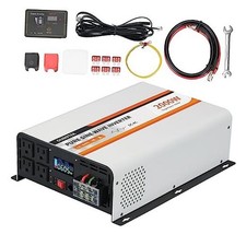 2000W Pure Sine Wave Inverter DC to 120V AC Converter for 2000W-12V-Wired 12V