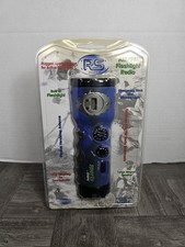 GPX RS Rugged Sports AM/FM Flashlight Radio Blue Emergency Siren
