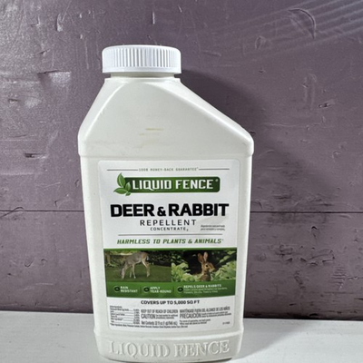 #ad New Liquid Fence Deer amp; Rabbit Repellent Concentrate 32 Ounce Cover 5000 Sq FT $29.99