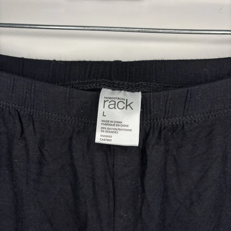 NORDSTROM RACK NOVO Pijama Curto Feminino Grande Preto Pullon Elástico Confortável - Imagem 2 de 3