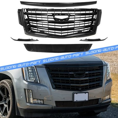 For Cadillac Escalade 2015-2020 Grille W/O Camera Hole Lower Grill Molding 5 Kit