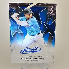 Agustin Ramirez /150 Autograph Rookie Blue  Holofoil 2025 Topps Update Marlins
