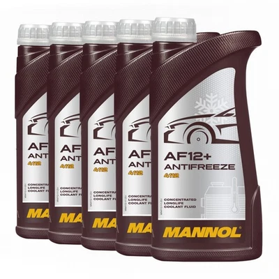MANNOL Antigel AF12+ Longlife Concentré Longue Durée 5x1 L Rouge - Photo 1/4