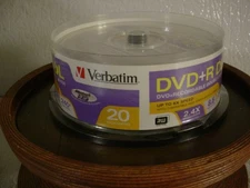 NEW Verbatim 8.5 GB 2.4X DVD+R DL Recordable Double Layer Disc (20-Pack)