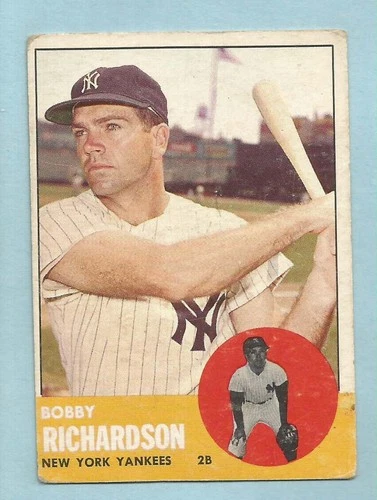 1963 Topps Baseball Bobby Richardson #420 New York Yankees VG-EX