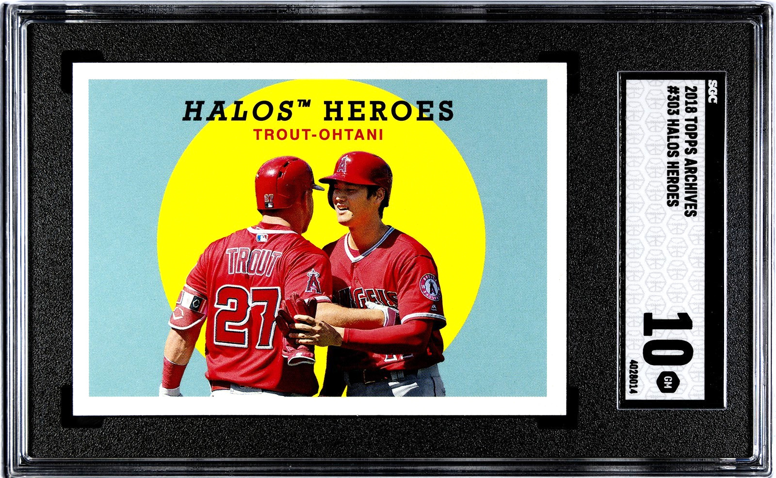 SGC 10 - 2018 Topps Archives #303 Mike Trout/Shohei Ohtani HALOS HEROES Angels