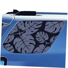 2PCS 42x100cm Universal Rear Side Window Monstera Leaves Decal for Car, Matte