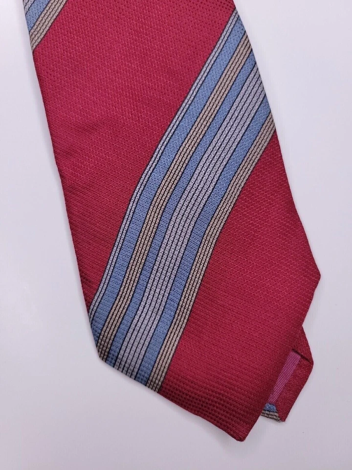 Gloria Vanderbilt Mens Formal Necktie 56"Lx3"W Red/Blue Neck Tie - Image 2 of 4