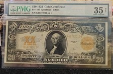 192220  GOLD CERTIFICATE    Fr-1187  PCGS  CHOICE 35