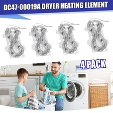 4 Pack DC47-00019A Dryer Heater Heating Element replacement for Maytag Samsung