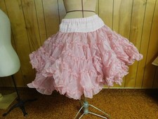 Vtg 1980 s Square Dance Very Full Skirt Petticoat Pink Waist 33-35"