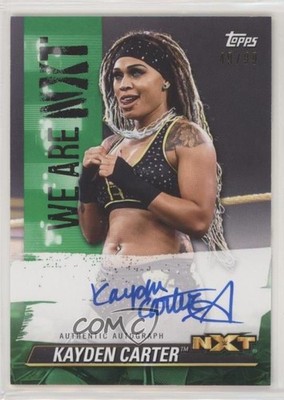 2021 Topps WWE NXT We Are NXT Green 49/99 Kayden Carter #A-FS Auto n1u