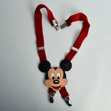 Mickey Mouse Zephyr Group Leather Suspenders Vintage
