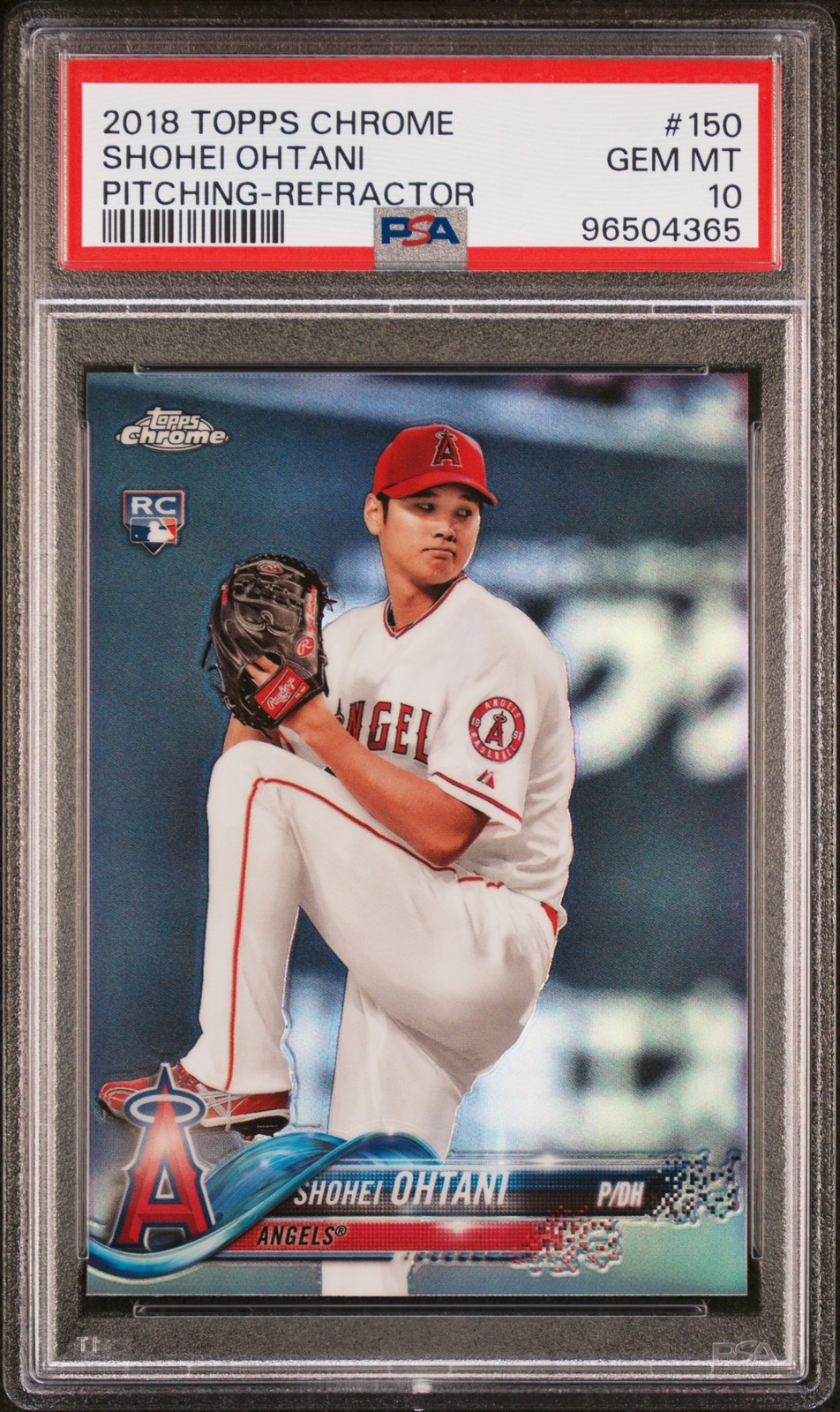 2018 Topps Chrome #150 Shohei Ohtani Pitching-Refractor PSA 10 GEM MINT