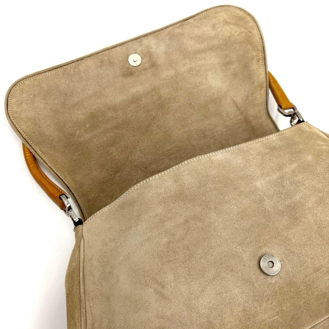 PRADA archive Suede Leather shoulder Bag thumbnail 9