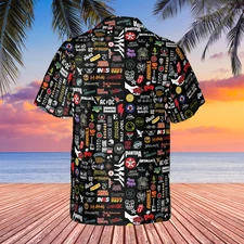 80s Rock shirt, Music Classic Band hawaiian, retro music apparel
