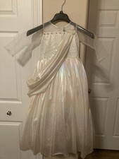 White / silver girls Indian sequin dress for 7 or 8 years old