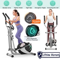 16 Level Resistance Magnetic Elliptical Machine Home Gym Workout Cross Trainer
