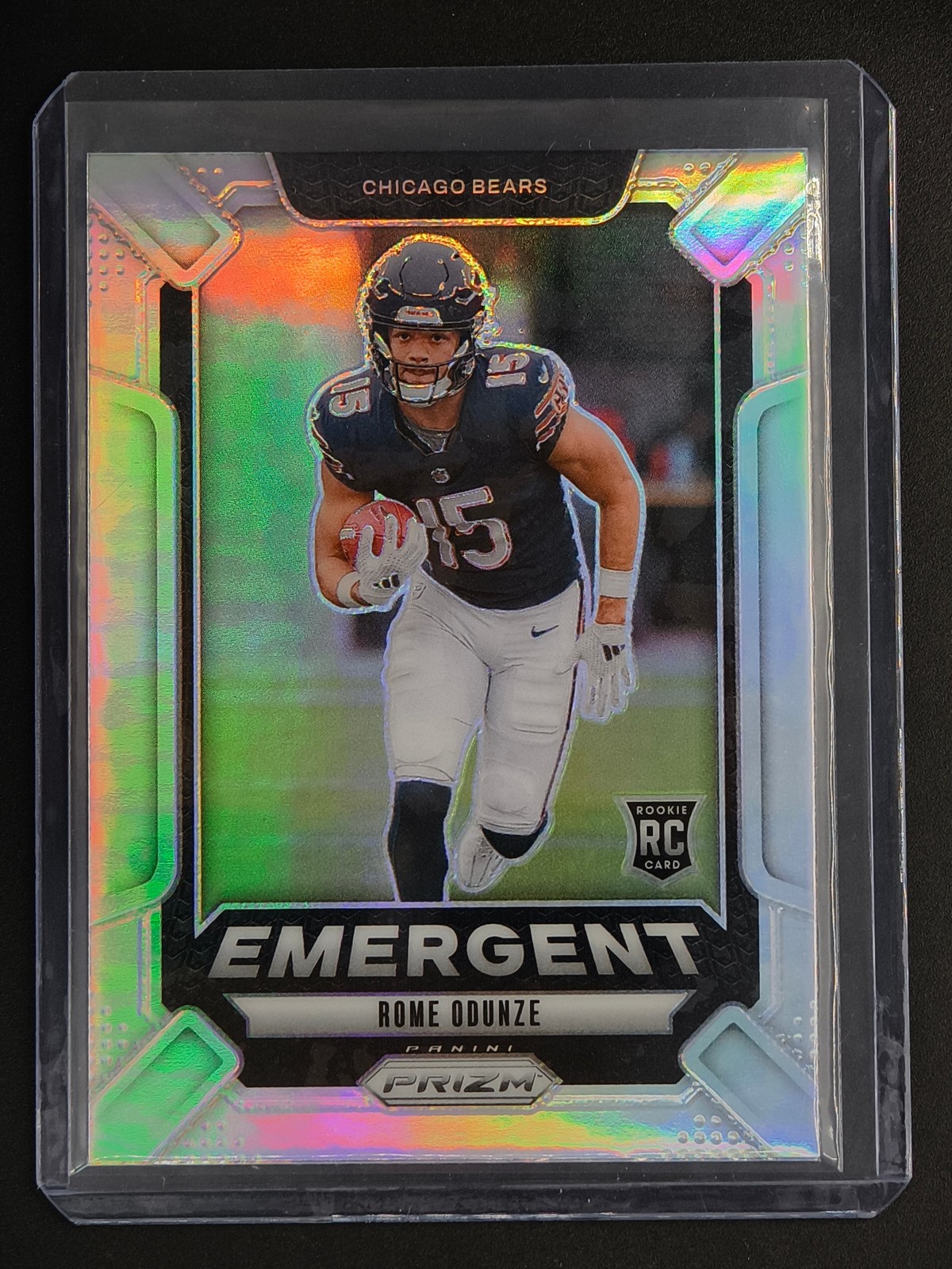 Rome Odunze RC 2024 Panini Prizm Football Emergent Silver Prizm #11 [3hk