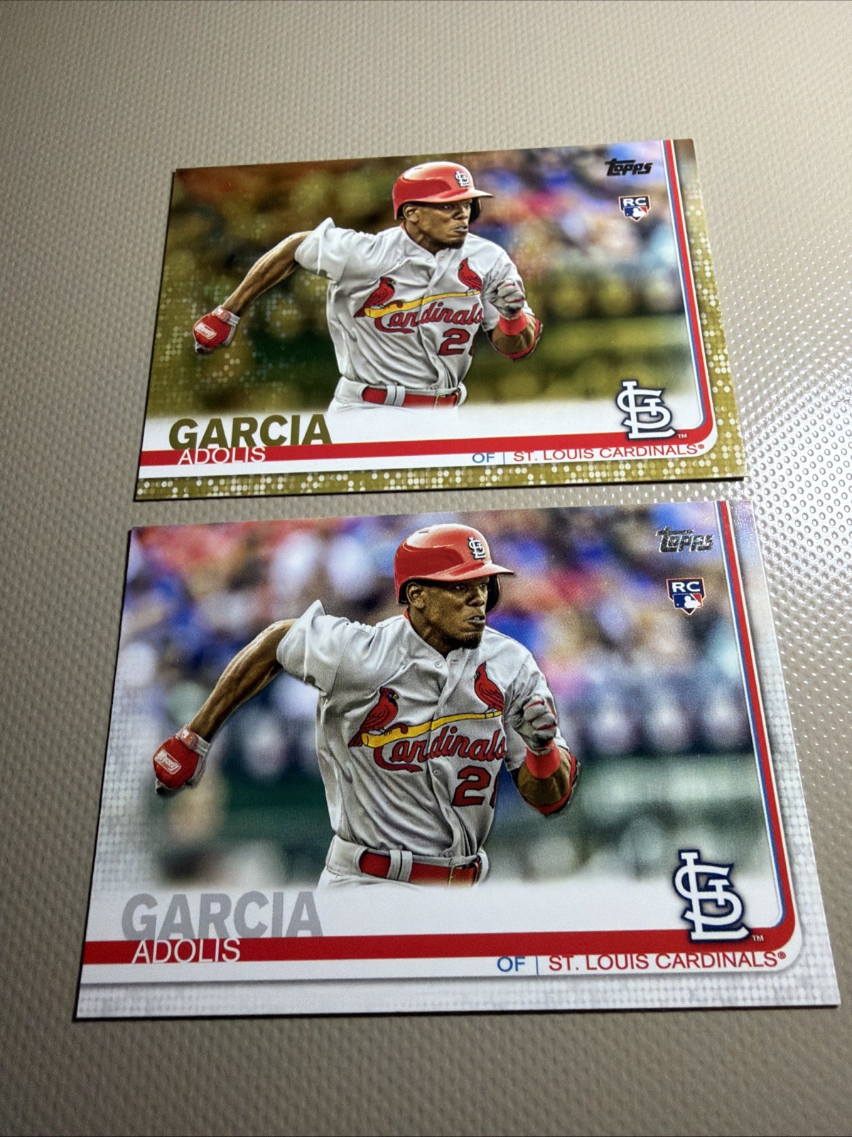 2019 Topps - Adolis Garcia #227 Gold /2019 (RC) And Base Card
