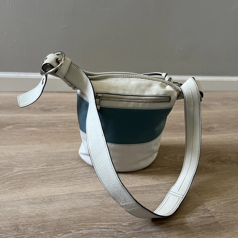 Bolso Cubo Coach Vintage Bleecker Rugby Tattersall Cuero de Vaca 13357 Foto 4 de 4