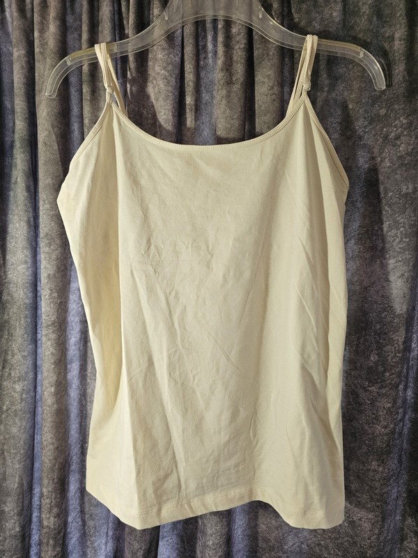 14th and Union Women's Pale Yellow Spaghetti Strap Tank Top SZ XL
