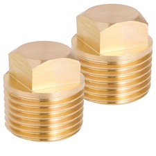 2 PCS Solid Brass Boat Garboard Drain Plug 1/2 Inch NPT Upgrade For Bayliner
