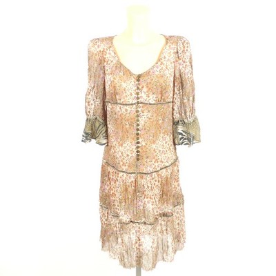 Liu Jo dress dress print floral flounce silk size 36 