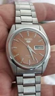 New ListingSeiko 5 Watch Automatic Vintage  Brown dial day date 7009 @ Japan