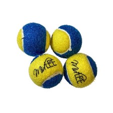 4-Pack Mini Dog Tennis Balls, Blue, Yellow, Small Breed, Fetch Toy, Pet Toy