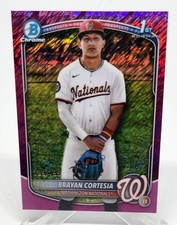 2025 Bowman Chrome Brayan Cortesia #BCP-211 Fuchsia Refractor/199 Nationals