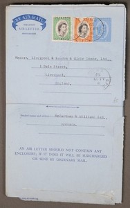 MayfairStamps Grenada 1958 to Liverpool England Uprated Aerogramme aaz_14715