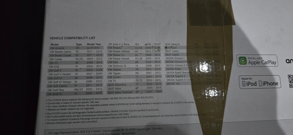 Zenec Z-E2055 Naviceiver Autoradio VW SEAT SKODA - Bild 3 von 3