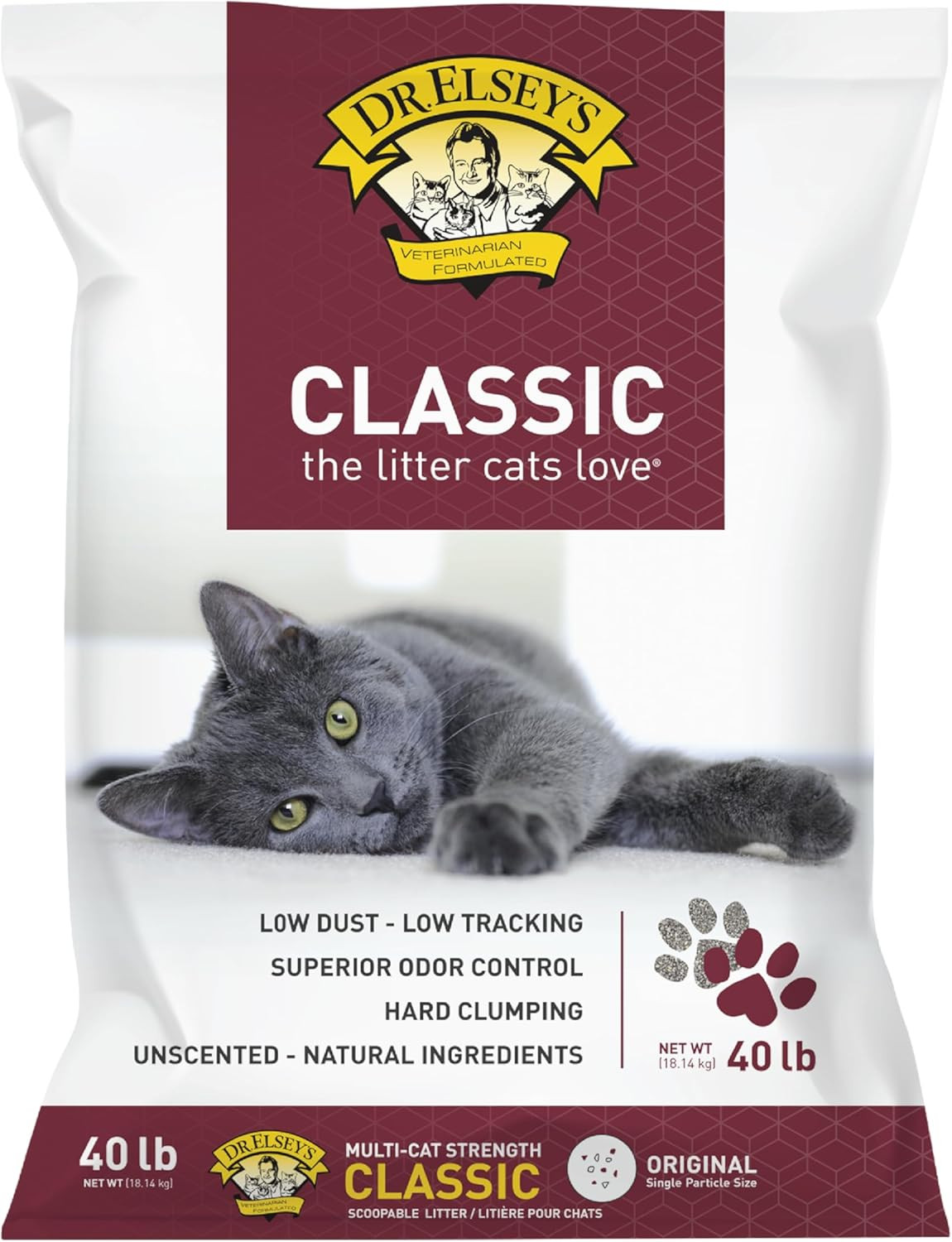 Precious Cat Classic Premium Clumping Cat Litter, 40 Lb Bag