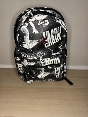 Jordan Jumpman Borough Graphic Backpack New Black School Bookbag Travel Bag