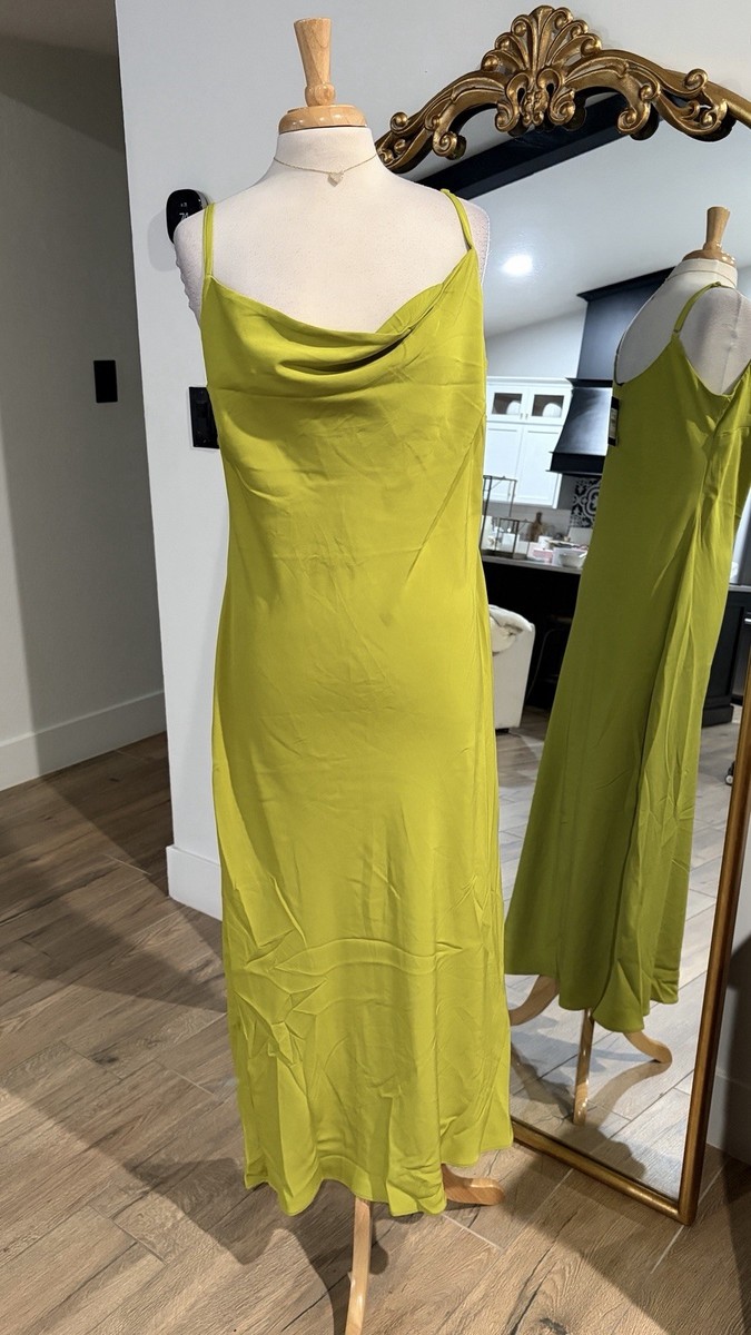City Chic Women's Sadie Midi Dress in chartreuse Size 14