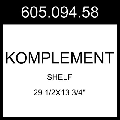 IKEA KOMPLEMENT Shelf Dark Gray  29 1/2x13 3/4'' 605.094.58