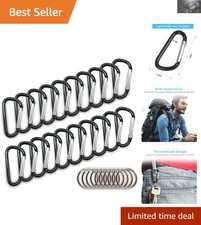 Lightweight and Portable 20PCS Aluminum Carabiners - Perfect for Everyday Use
